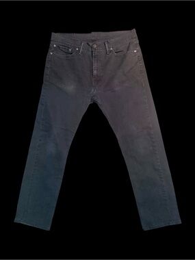Levis 513 Mens Jeans 34x30 Slim Straight Black Faded Stretch Denim